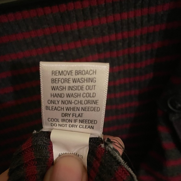 Vera wang large button up striped sweater - Picture 4 of 12